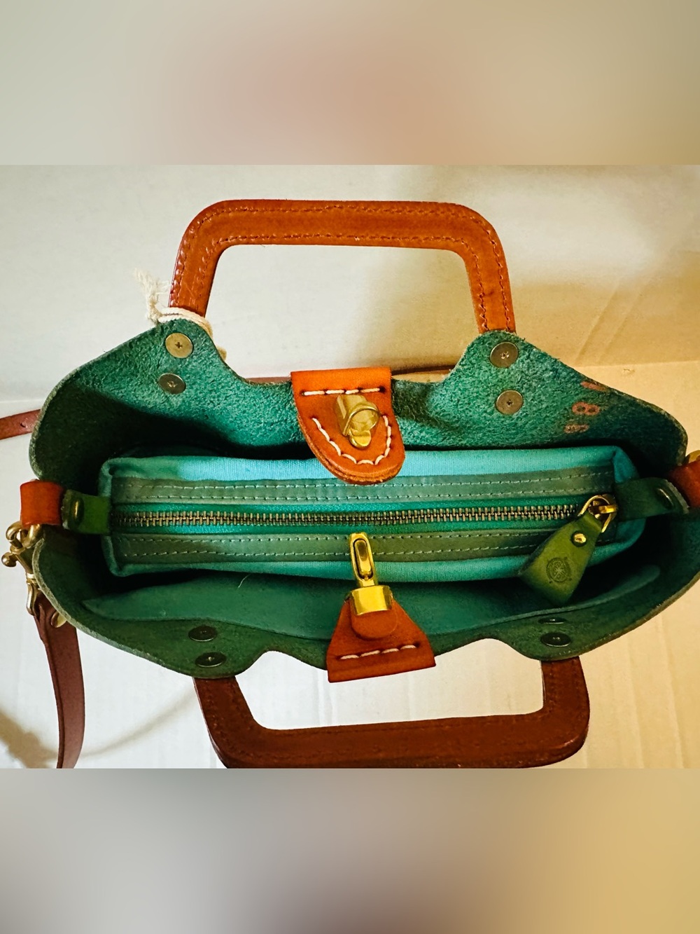 NWT 🌟 Old Trend (Modern Vintage) SPROUT LAND MINI TOTE (Aqua) - Picture 8 of 14